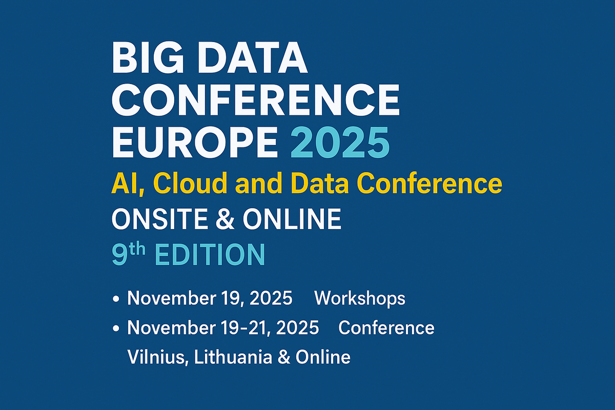 Big Data Conference Europe 2025 – The Premier AI, Cloud & Data Event of the Year